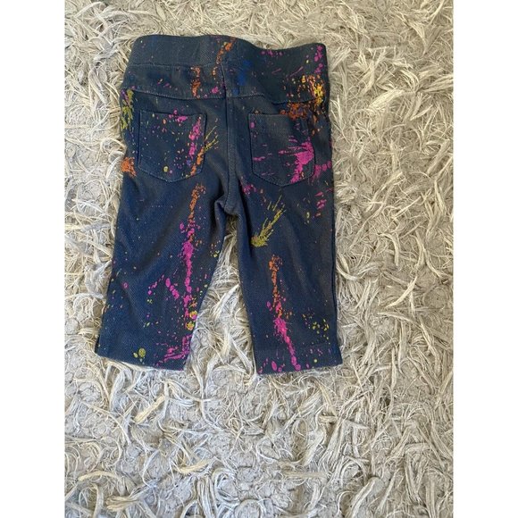 So What Brand Girls Denim Paint Splatter Print Leggings Pants Size 9 Mon… - Picture 7 of 12